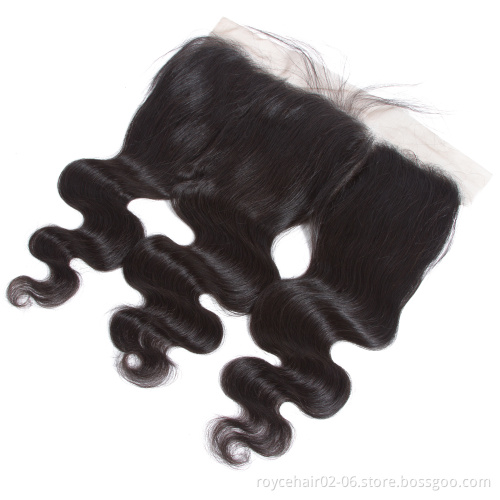 Straight Body Wave Deep Wave Water Wave Cuticle Aligned  Human Hair Ear to Ear Thin Invisible Silk Lace Frontal Closure